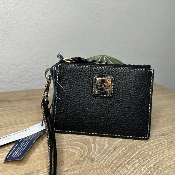 Dooney & Bourke Handbags - NWT Dooney & Bourke Black Leather ID Card Holder Wristlet